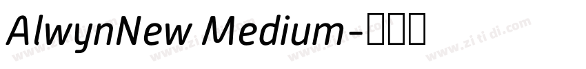 AlwynNew Medium字体转换